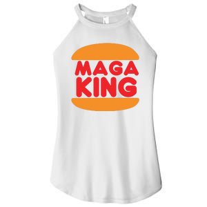 Maga King Burger Spoof Logo Women's Perfect Tri Rocker Tank