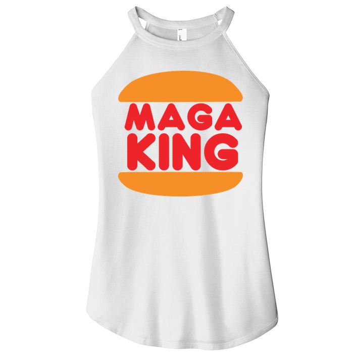 Maga King Burger Spoof Logo Women's Perfect Tri Rocker Tank