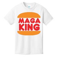 Maga King Burger Spoof Logo Kids T-Shirt