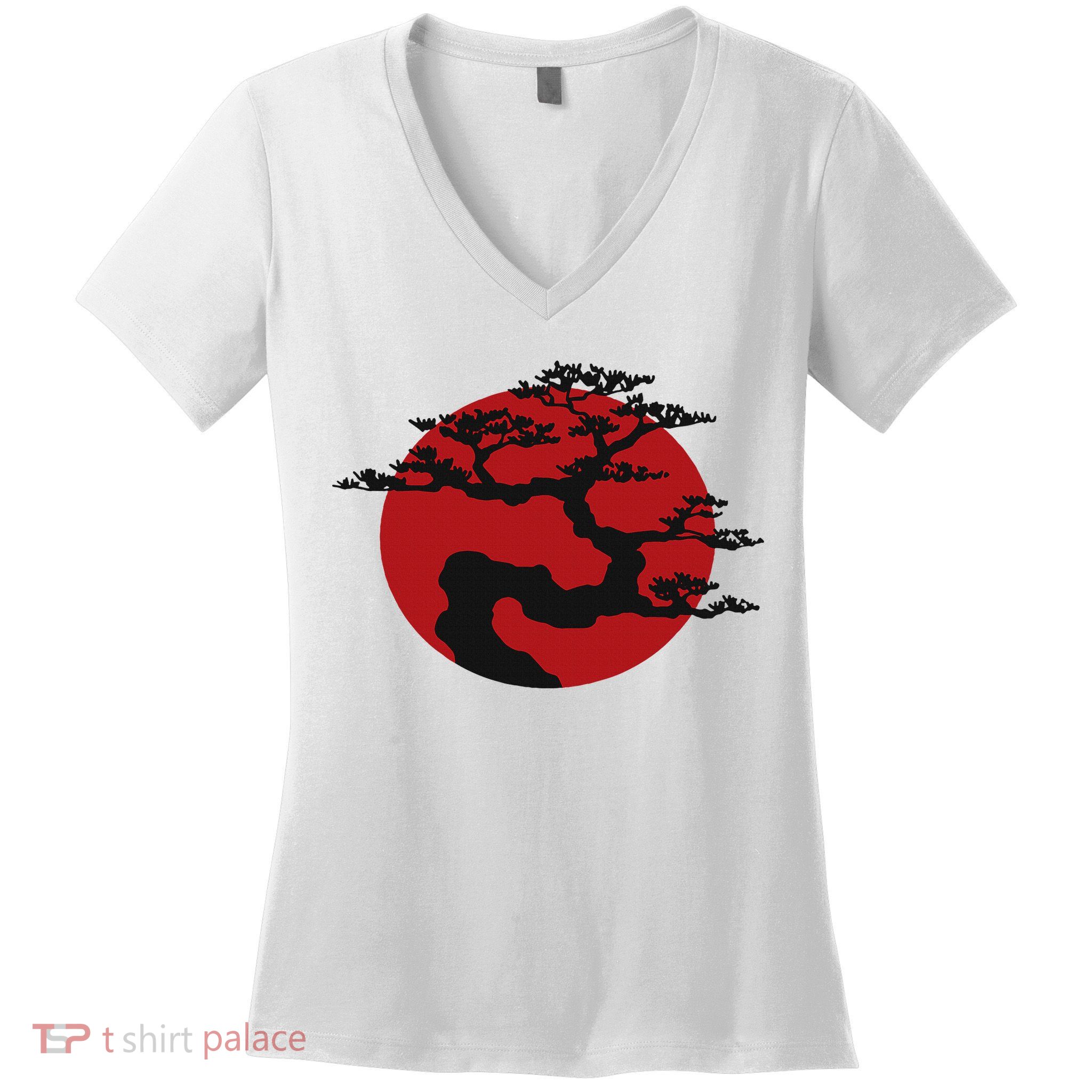 Miyagi Karate Bonsai Japanese Style Women's V-Neck T-Shirt