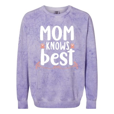 Mom Knows Best Colorblast Crewneck Sweatshirt