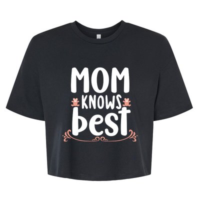 Mom Knows Best Bella+Canvas Jersey Crop Tee