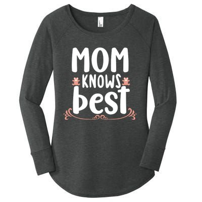 Mom Knows Best Women's Perfect Tri Tunic Long Sleeve Shirt