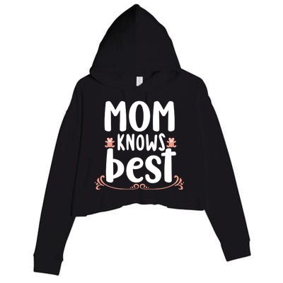 Mom Knows Best Crop Fleece Hoodie