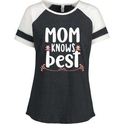 Mom Knows Best Enza Ladies Jersey Colorblock Tee