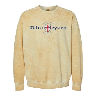 Milton Keynes Buckinghamshire England English Flag Colorblast Crewneck Sweatshirt