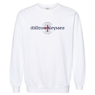 Milton Keynes Buckinghamshire England English Flag Garment-Dyed Sweatshirt