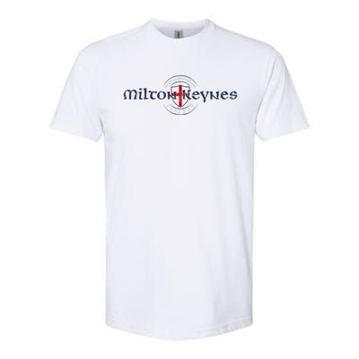 Milton Keynes Buckinghamshire England English Flag Softstyle CVC T-Shirt