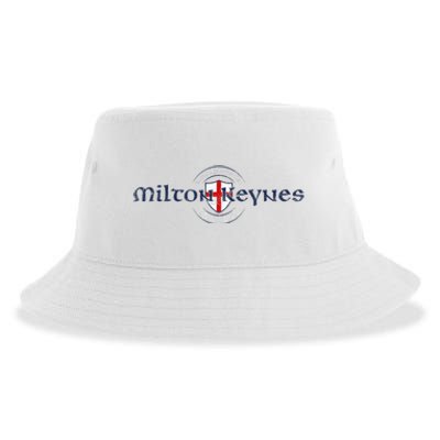 Milton Keynes Buckinghamshire England English Flag Sustainable Bucket Hat