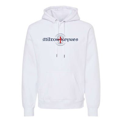 Milton Keynes Buckinghamshire England English Flag Premium Hoodie