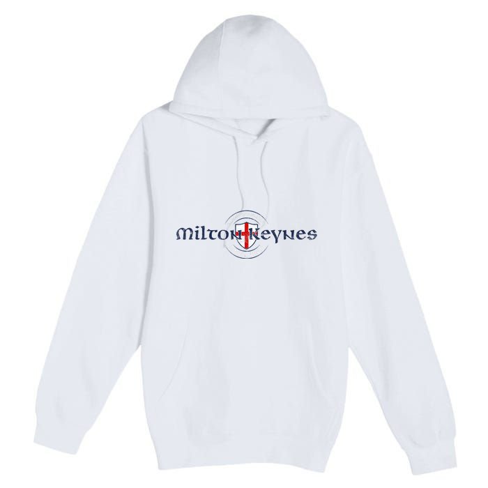 Milton Keynes Buckinghamshire England English Flag Premium Pullover Hoodie