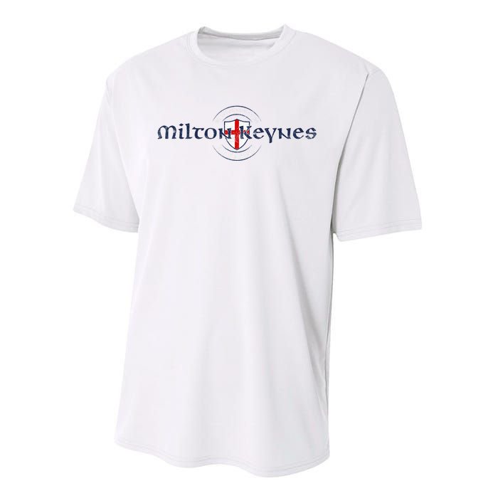 Milton Keynes Buckinghamshire England English Flag Performance Sprint T-Shirt