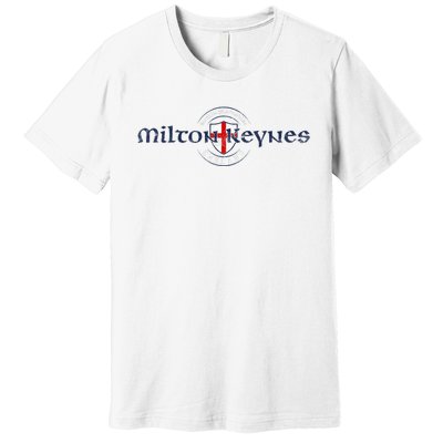 Milton Keynes Buckinghamshire England English Flag Premium T-Shirt