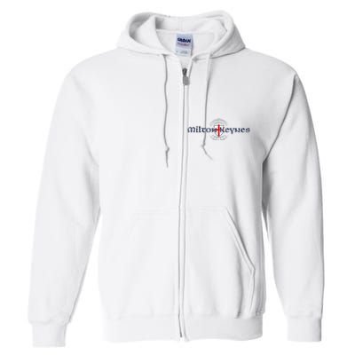 Milton Keynes Buckinghamshire England English Flag Full Zip Hoodie