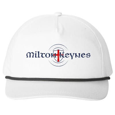 Milton Keynes Buckinghamshire England English Flag Snapback Five-Panel Rope Hat