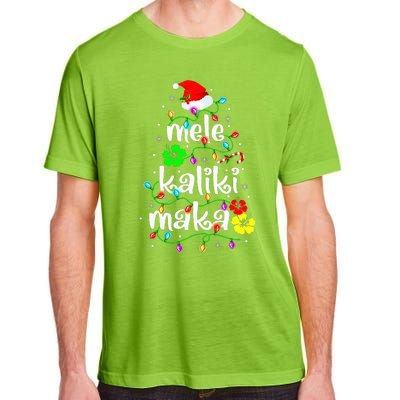 Mele Kalikimaka Christmas Hawaiian Santa Adult ChromaSoft Performance T-Shirt