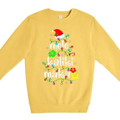 Mele Kalikimaka Christmas Hawaiian Santa Premium Crewneck Sweatshirt