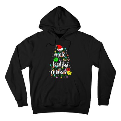 Mele Kalikimaka Christmas Hawaiian Santa Hoodie