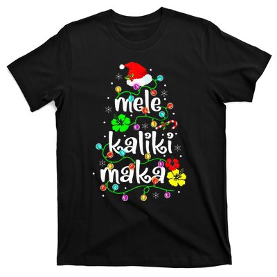 Mele Kalikimaka Christmas Hawaiian Santa T-Shirt