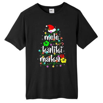 Mele Kalikimaka Christmas Hawaiian Santa Tall Fusion ChromaSoft Performance T-Shirt