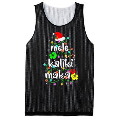 Mele Kalikimaka Christmas Hawaiian Santa Mesh Reversible Basketball Jersey Tank