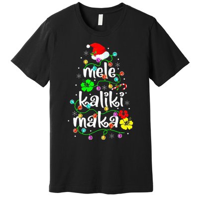 Mele Kalikimaka Christmas Hawaiian Santa Premium T-Shirt