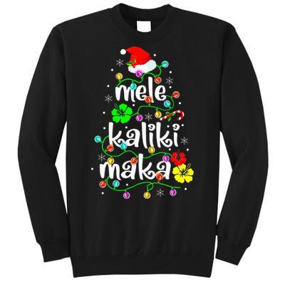 Mele Kalikimaka Christmas Hawaiian Santa Tall Sweatshirt