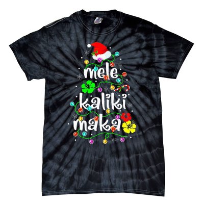 Mele Kalikimaka Christmas Hawaiian Santa Tie-Dye T-Shirt