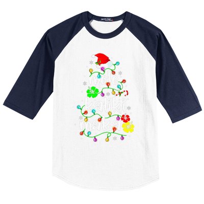 Mele Kalikimaka Christmas Hawaiian Santa Baseball Sleeve Shirt