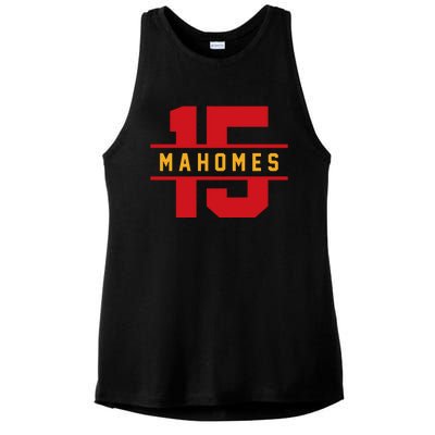 Mahomes Kansas City Playoffs Ladies PosiCharge Tri-Blend Wicking Tank