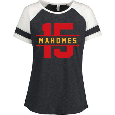 Mahomes Kansas City Playoffs Enza Ladies Jersey Colorblock Tee