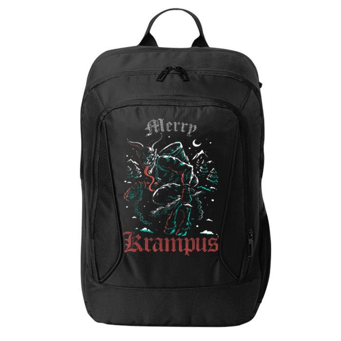 Merry Krampus Christmas Xmas Horror Ugly Sweater City Backpack