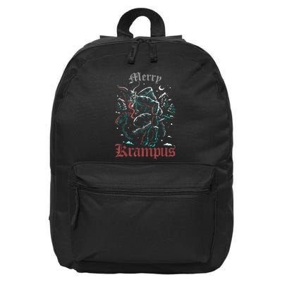 Merry Krampus Christmas Xmas Horror Ugly Sweater 16 in Basic Backpack