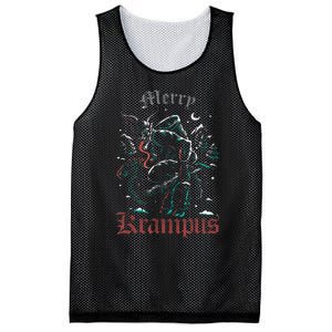 Merry Krampus Christmas Xmas Horror Ugly Sweater Mesh Reversible Basketball Jersey Tank