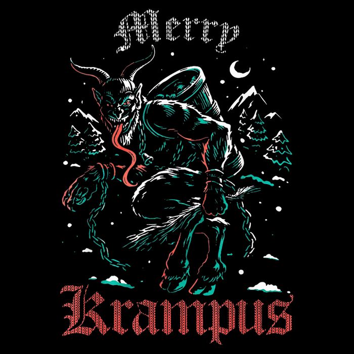 Merry Krampus Christmas Xmas Horror Ugly Sweater Magnet