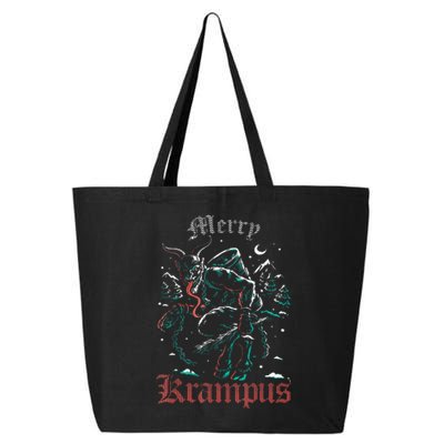 Merry Krampus Christmas Xmas Horror Ugly Sweater 25L Jumbo Tote