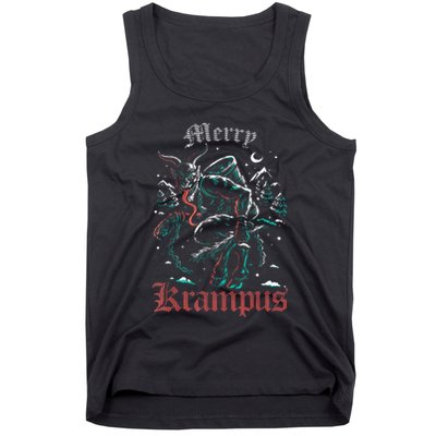 Merry Krampus Christmas Xmas Horror Ugly Sweater Tank Top