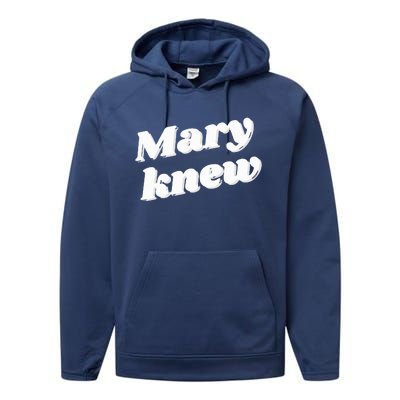 Mary Knew Christmas  Performance Fleece Hoodie