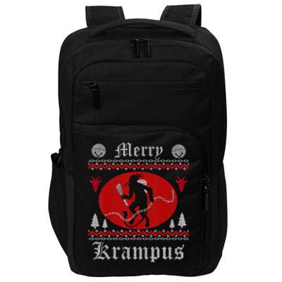 Merry Krampus Christmas Xmas Horror Ugly Sweater Evil Pajama Gift Impact Tech Backpack