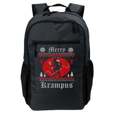 Merry Krampus Christmas Xmas Horror Ugly Sweater Evil Pajama Gift Daily Commute Backpack