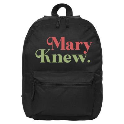 Mary Knew Christmas 16 in Basic Backpack