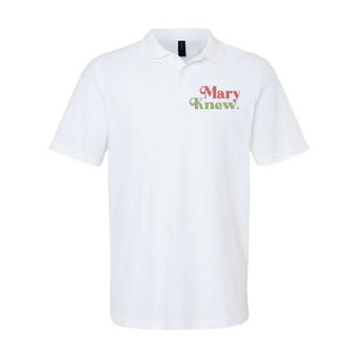 Mary Knew Christmas Softstyle Adult Sport Polo