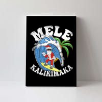 Mele Kalikimaka Christmas Surf Santa Surfing Hawaii Canvas