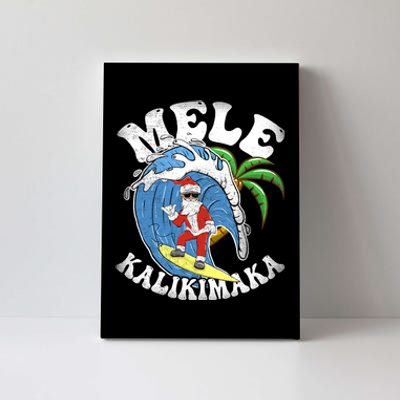 Mele Kalikimaka Christmas Surf Santa Surfing Hawaii Canvas