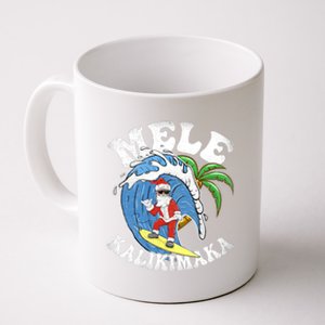 Mele Kalikimaka Christmas Surf Santa Surfing Hawaii Coffee Mug