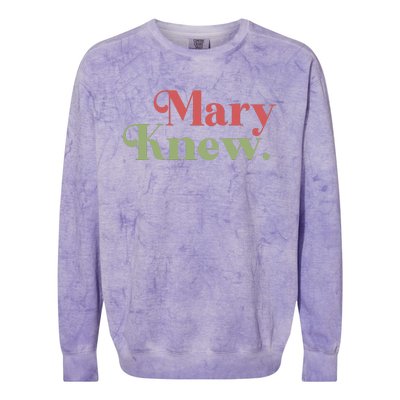 Mary Knew Christmas Colorblast Crewneck Sweatshirt