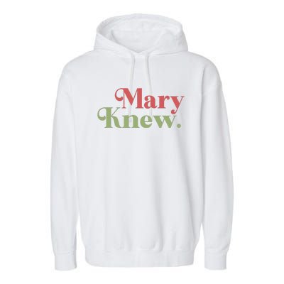 Mary Knew Christmas Garment-Dyed Fleece Hoodie