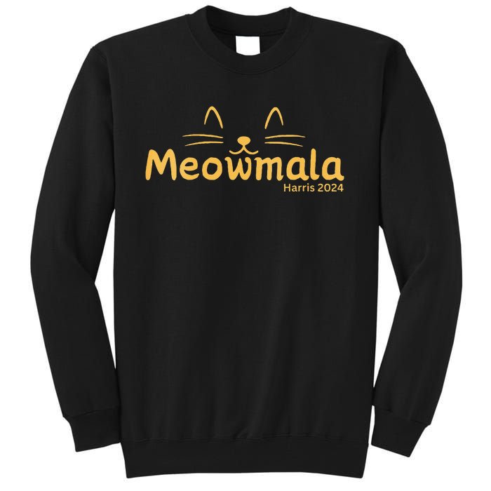 Meowmala Kamala Crazy Kitty Lady Society Vote Tall Sweatshirt