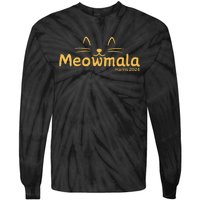 Meowmala Kamala Crazy Kitty Lady Society Vote Tie-Dye Long Sleeve Shirt