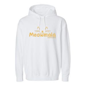 Meowmala Kamala Crazy Kitty Lady Society Vote Garment-Dyed Fleece Hoodie